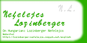 nefelejcs lozinberger business card